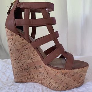 Steve Madden, Size 7, Cognac Wedges